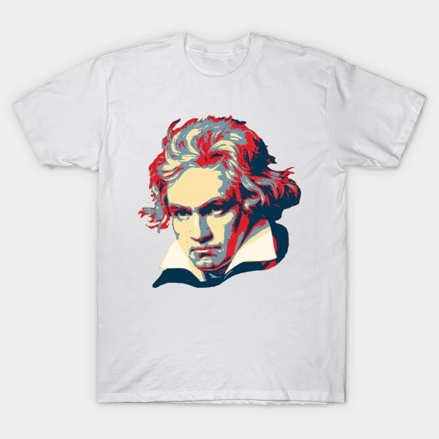 Beethoven Pop Art T-Shirt by Nerd_art